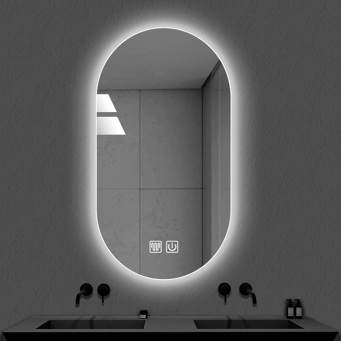 Wall Mounted LED Light Anti Fog Bathroom Makeup Smart Mirrors