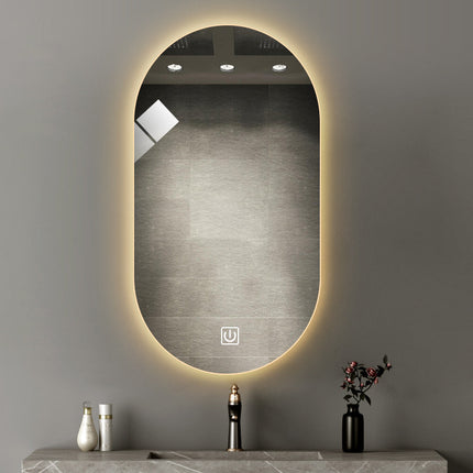 Specchietti makeup da parete anti nebbia bagno smart specchio con luce LED