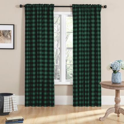 QPG grid cotton curtains for living room