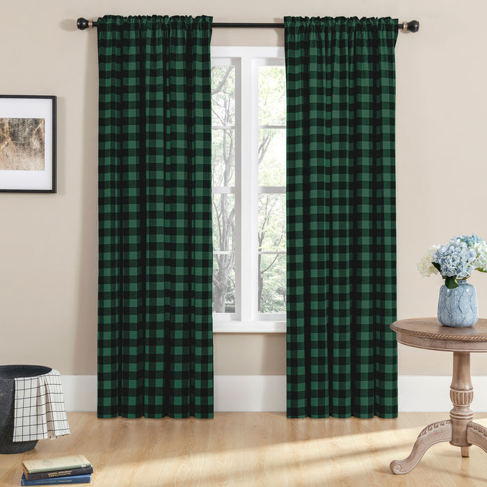 QPG grid cotton curtains for living room