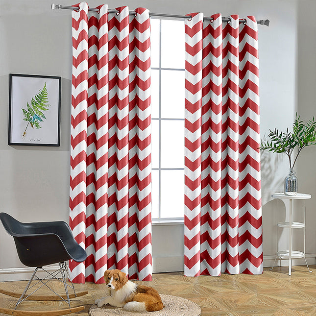 Melodieux Chevron Grommet Top Window Darkening Drapes Fashion Bedroom Curtains (1 Panel)