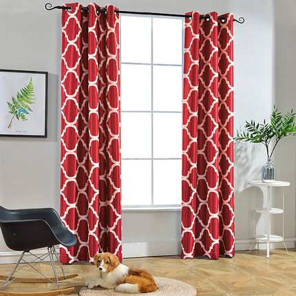 Moroccan Printed Room Darkening Blackout Curtains for Living Room Bedroom Melodieux (2 Panels)