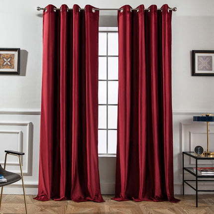 100% Blackout Window Curtain Heat and Full Light Blocking Drapes with Black Liner (2 Panels)