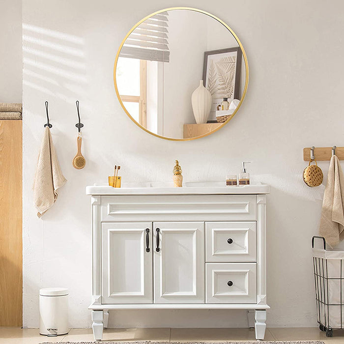 30 Black Wall Mounted Round Mirrors for Bathroom