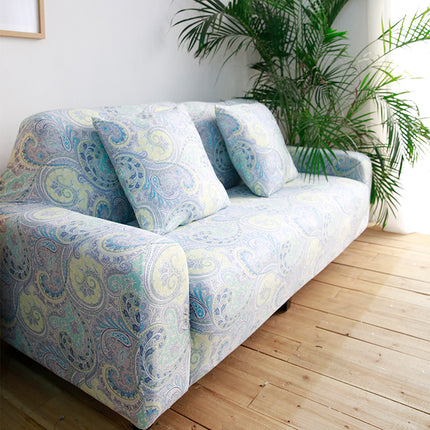 Stretch-Sofa-Couch-Abdeckungen Bedruckt Loves eat Slip cover für 2 Kissen-Couches Sofas elastische Spandex-Möbel-Beschützer mit 2 Kissen bezüge Paisley