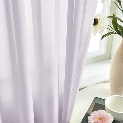 84 pollici di lunghezza chiffon rosa bianco ombre tende trasparenti per soggiorno Melodieux (2 pannelli)