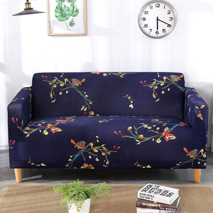 Stretch Furniture Slipcovers Navy Blue 4 Cushion Couch Cover for Protector Sofa