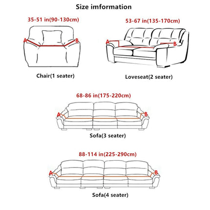 Stretch-Sofabezüge Fitted Furniture Protector Print Sofabezug Stilvoller Stoff-Sofabezug für 4-Kissen-Couchsofa-4-Sitzer Marineblau
