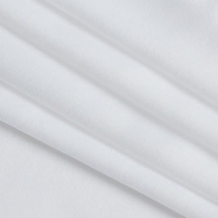 Soft Texture Rod Pocket White Velvety Semi Sheer Curtains 96 Inches Long (2 Panels)