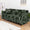 Stretch Sofa Covers 3 Seater Green Leaves Printed Universal Elastic Couch Slipcovers