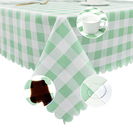 Vinyl Polyester Tischdecken für Picknick 100% wasserdicht, dauerhaft verschüttet