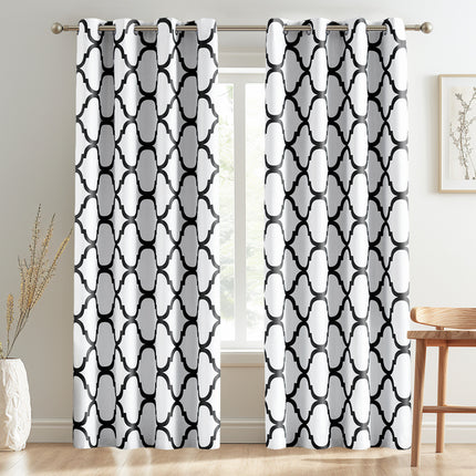 Boho Home Decor Moroccan Patterned Nursery Blackout Curtains for Windows (1 Panel)