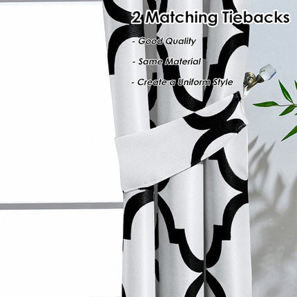 Tende marocchine di modello bianco oscurante per soggiorno camera da letto (2 pannelli)