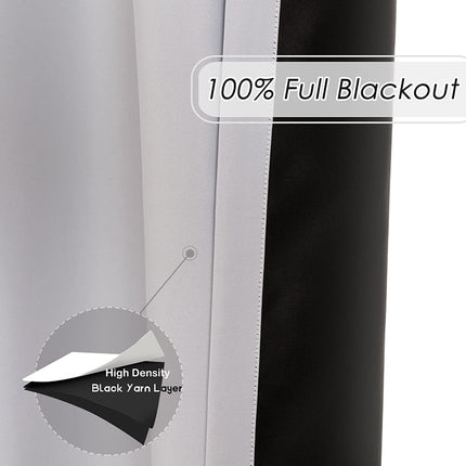 84 Inch Long 100% Blackout Thermal Curtains Liner with Rings - Melodieux (1 Panel)