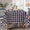 Navy Coffee Seamless Buffalo Plaid Rectangle Tablecloth Checkered Polyester Tablecloths