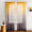 Linen Textured Rod Pocket Gradient Drapes Orange Green Sheer Curtains for Living Room  (2 Panels)