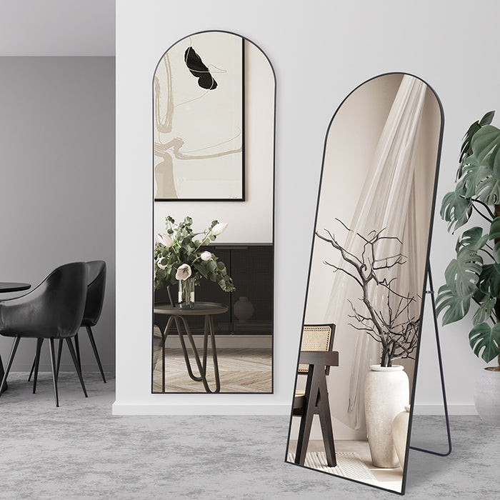 Luxury Home Decor Metal Frame Large Arch Full Length Standing Floor Mirrors