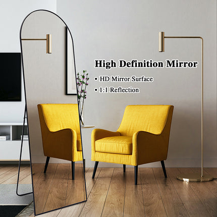 Free Shipping Luxury Home Decor Metal Frame Large Arch Full Length Standing Floor Mirrors