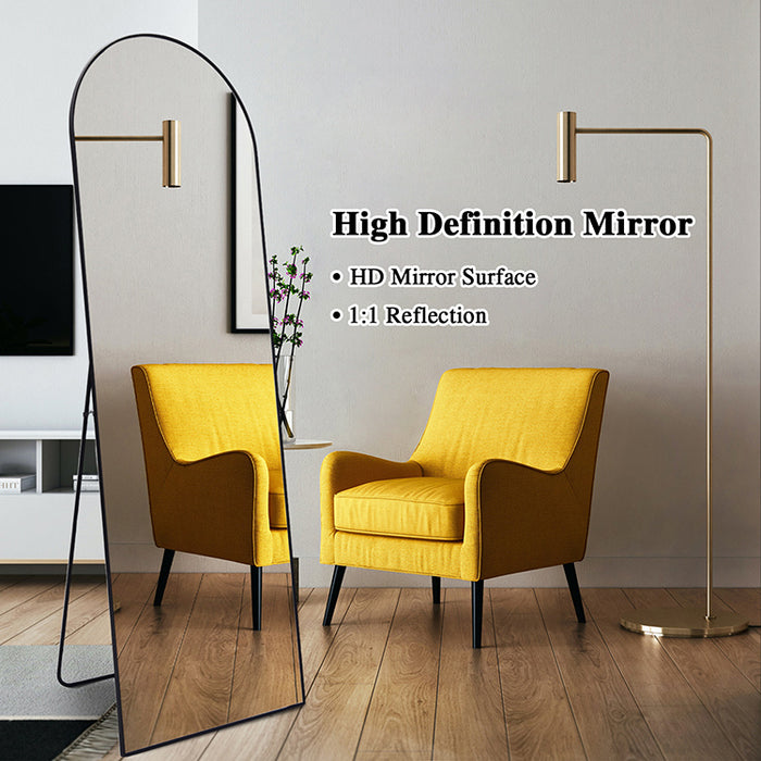 Luxury Home Decor Metal Frame Large Arch Full Length Standing Floor Mirrors
