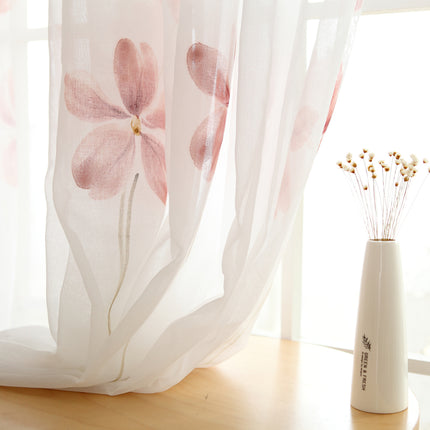 floral flower sheer curtains supplier - Melodieux